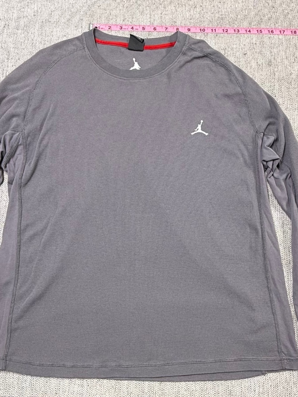 Jordan Men's XXL Gray Long Sleeve Thermal Shirt Made in USA